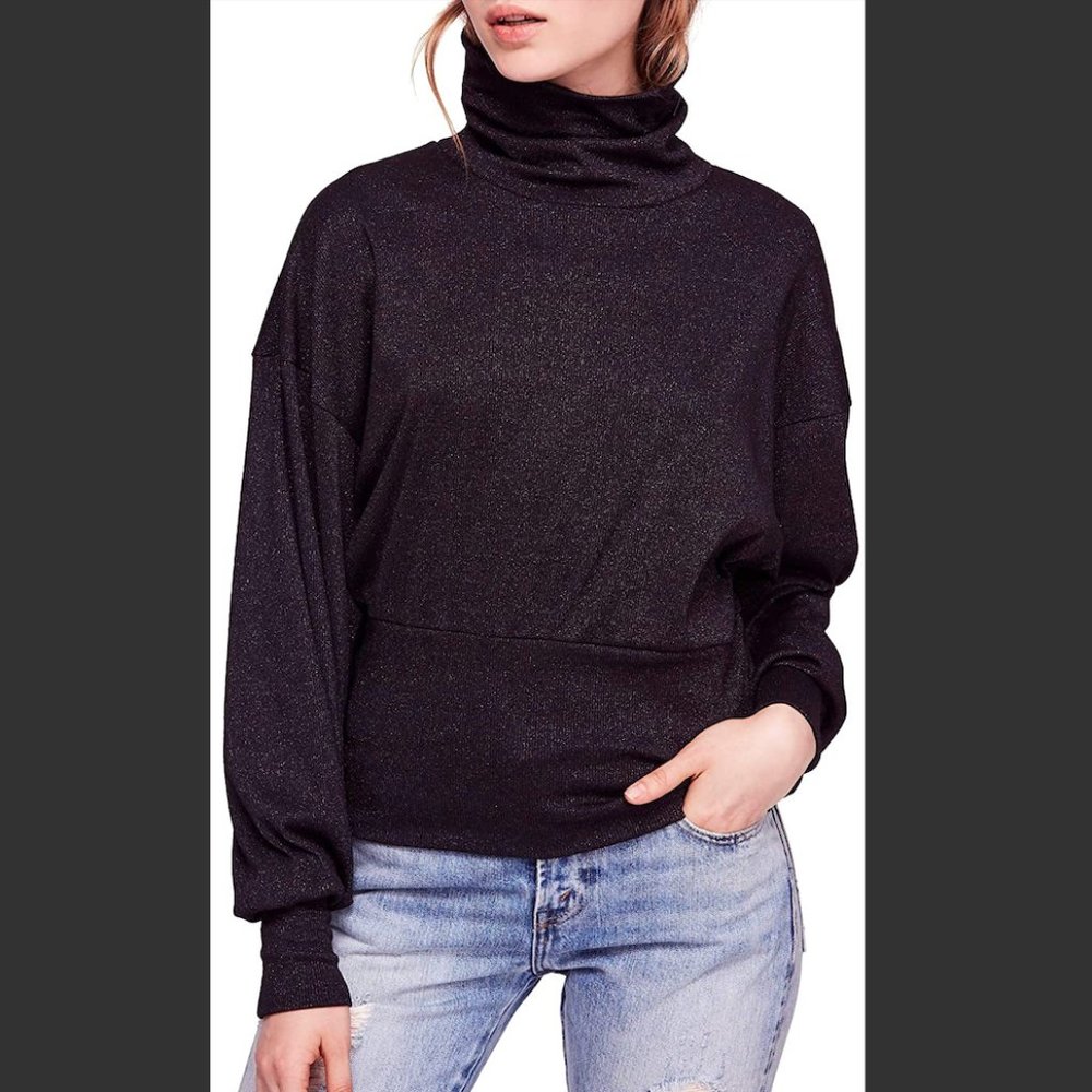 Free people GLAM TURTLE KNIT TOP